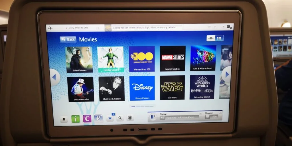 Emirates - Système de divertissement 