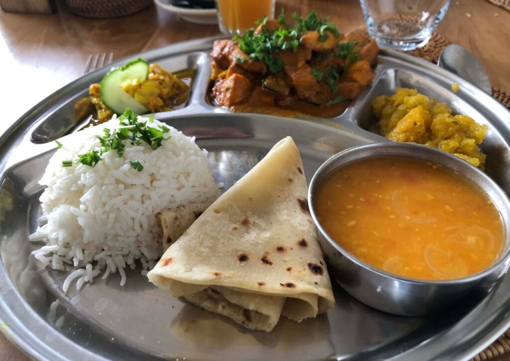 curry de poulet et crevettes au domaine des aubineaux