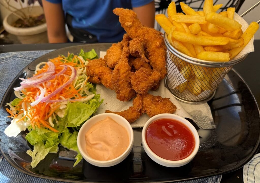 poulet croustillant au restaurant chez tino