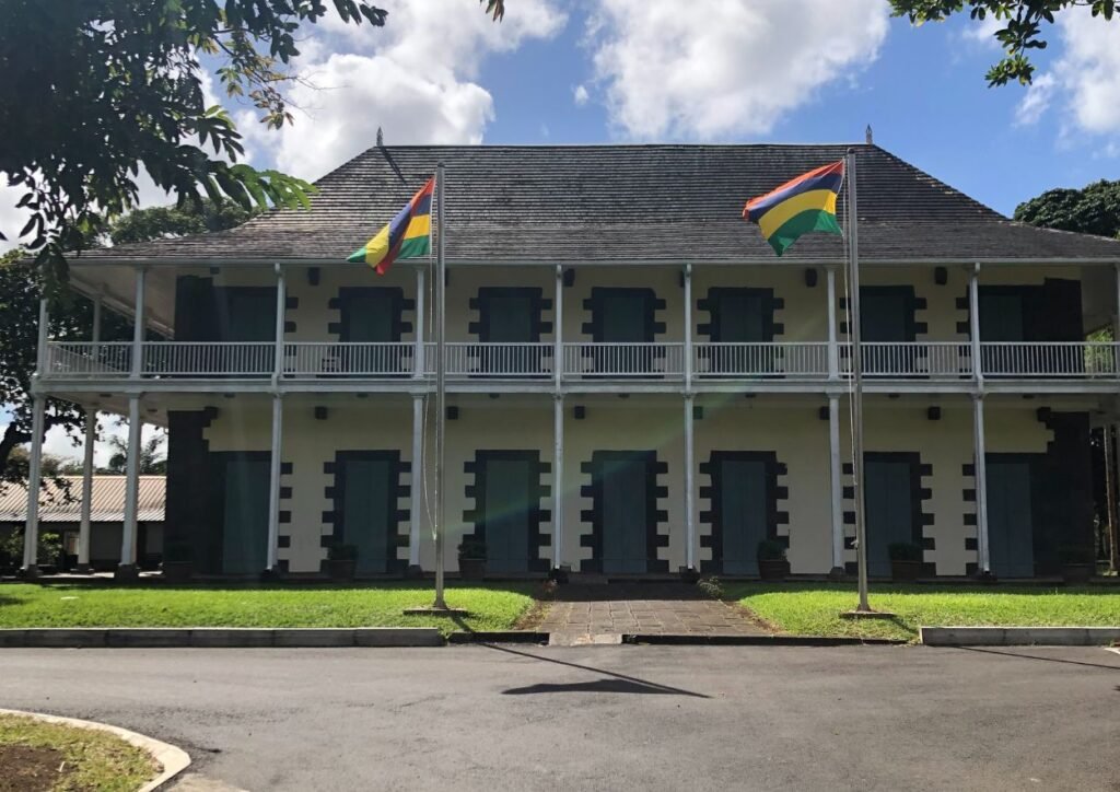 maison colonial dans le jardin botanique de pamplemousse